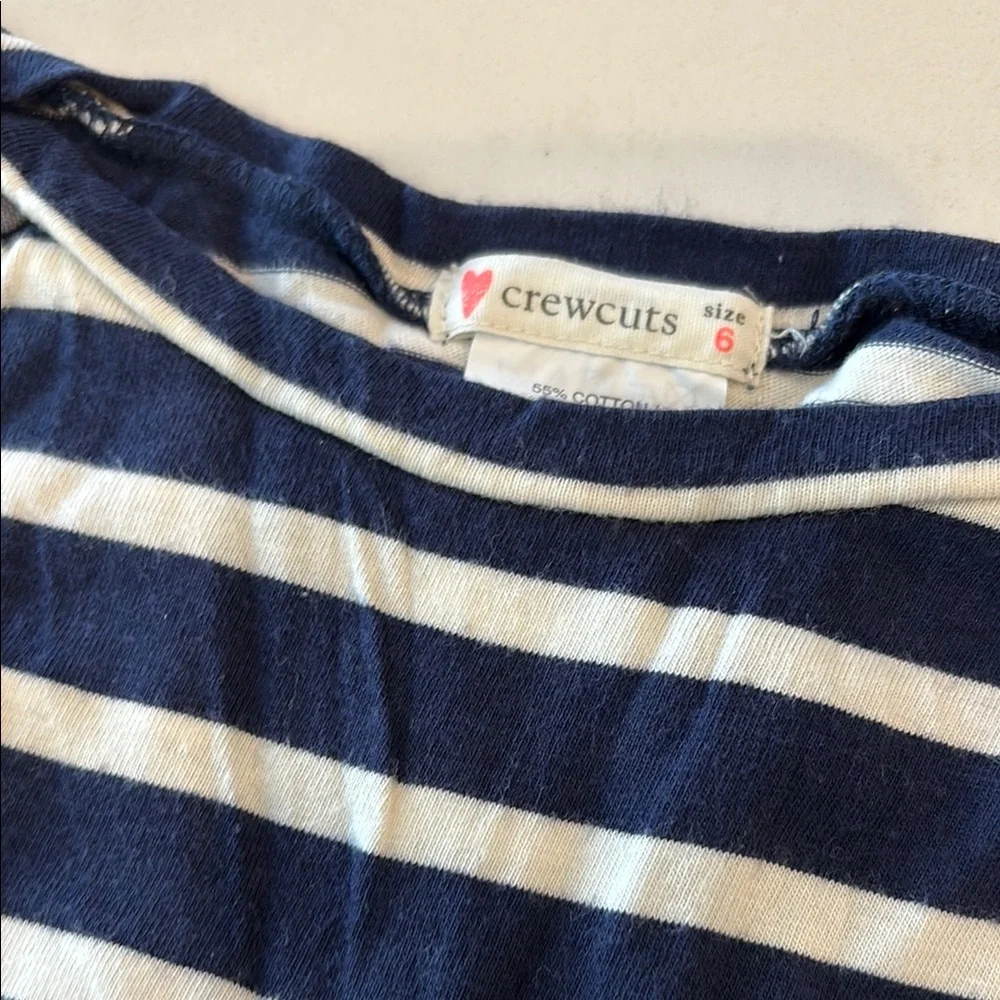 Crewcuts Blue and White Raglan Cap Sleeve Sundress